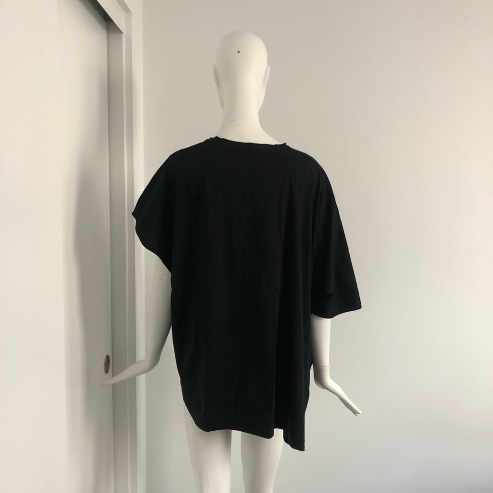 Jil Sander Black Asymmetric T-Shirt - Picture 4 of 8